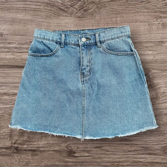 Brandy Melville Dresses & Skirts - Brandy Melville John Galt Blue Denim A-line Mini Skirt
